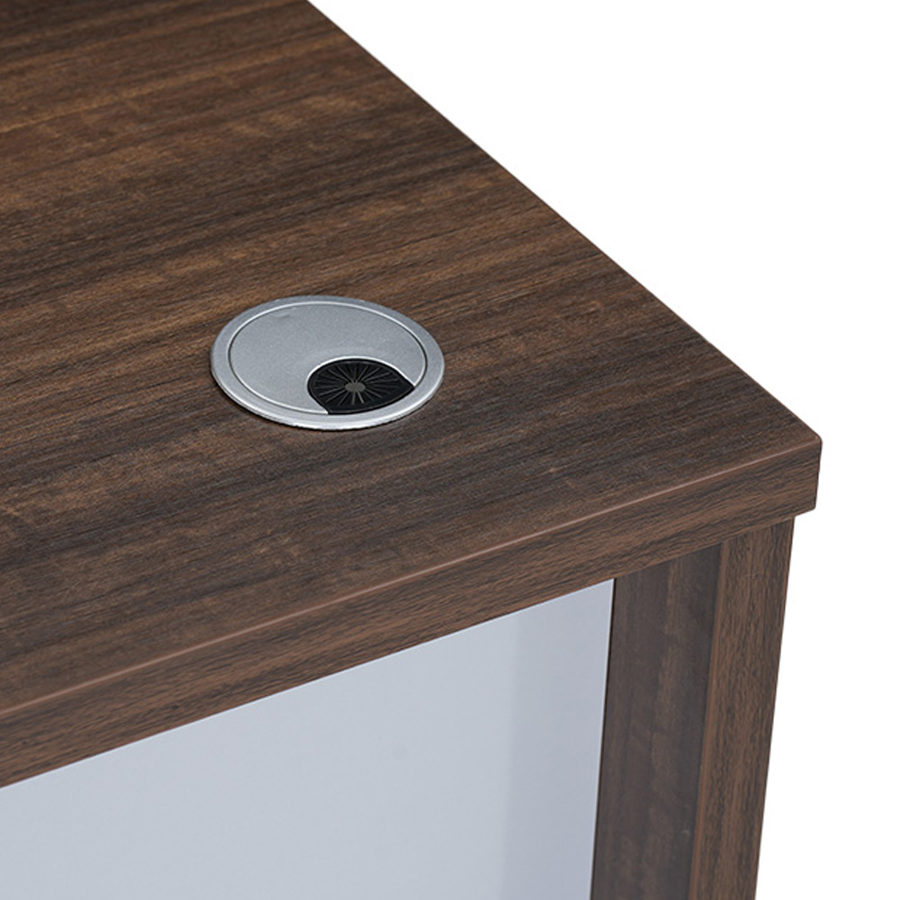 Royaloak Latina Italian Office Table 1.2m | Hdf | High Glossy Finish - Of7802-1.2 - Color: Brown/white