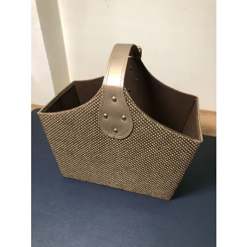 Handmade Jute Basket - Color: Gold