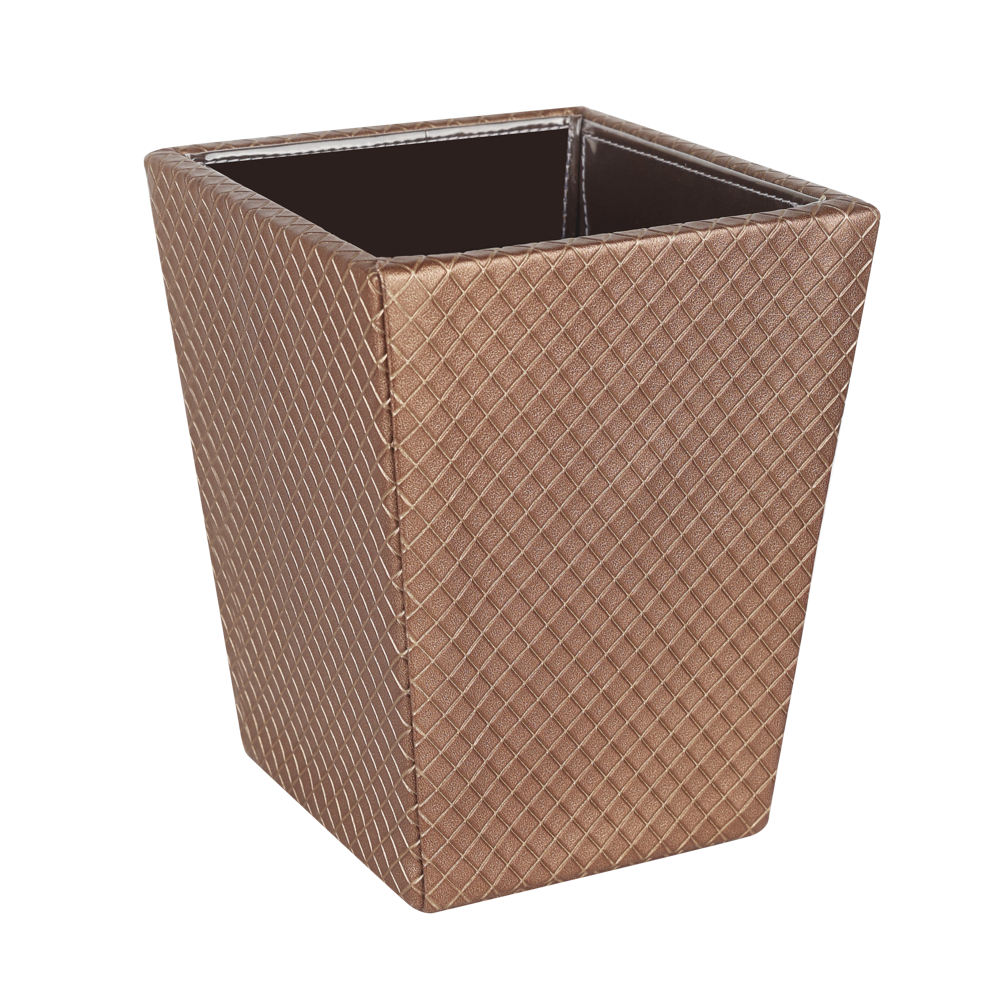 Pu Leather Dustbin 15L - Color: As Per Requirment