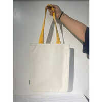 White Cotton Canvas Plain Shopping Bag