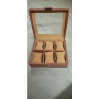 Brown PU Wooden Watch Box