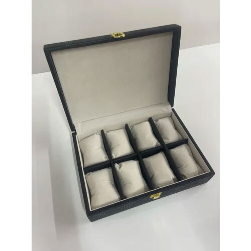 Black PU Wooden Watch Box