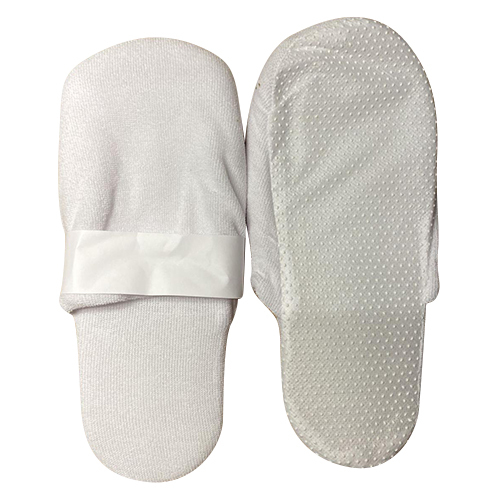 Cotton Waffle Hotel Slipper - Color: White