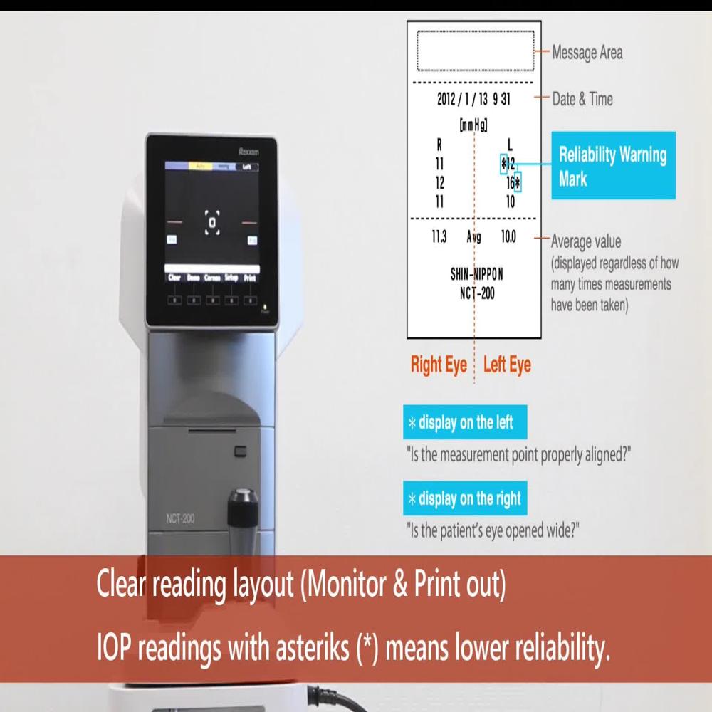Rexxam Non Contact Tonometer Puff Tonometer Model Nct 200 Application: Hospital