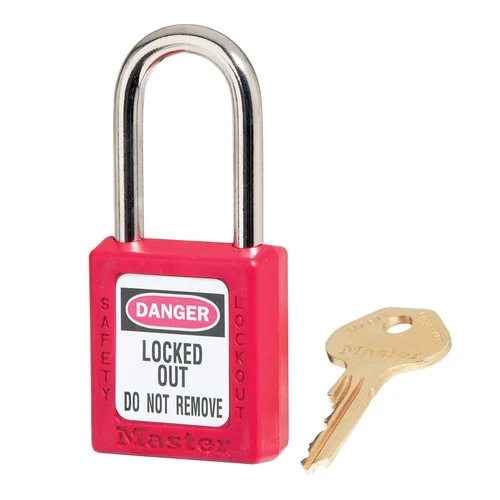 Safety Lockout Padlock - Color: Red