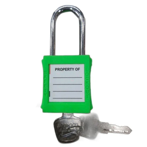 Long Lockout Safety Padlocks - Color: Green And White