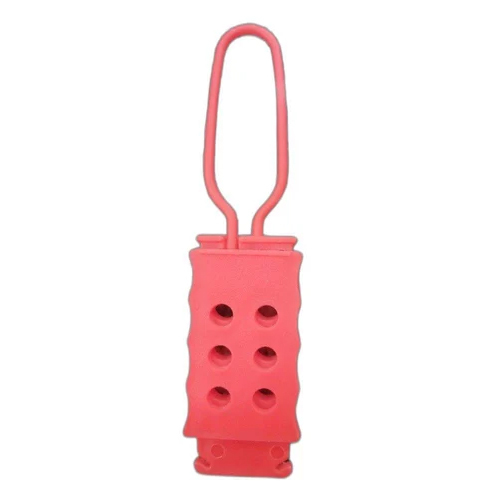 6 Hole Lockout Hasps - Color: Red