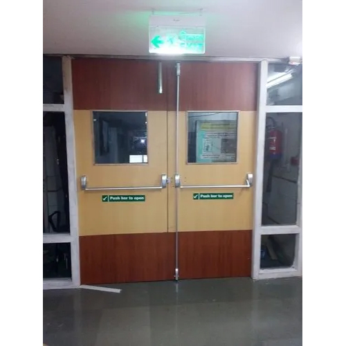 Fire Rated Wooden Doors With Glazed Fixed Panels - Application: Office