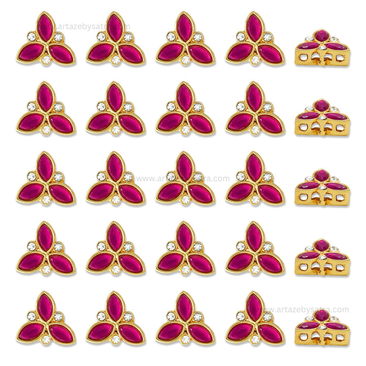 Meenakari Kundan Beads | Size : 13mm | Qty : 12pcs