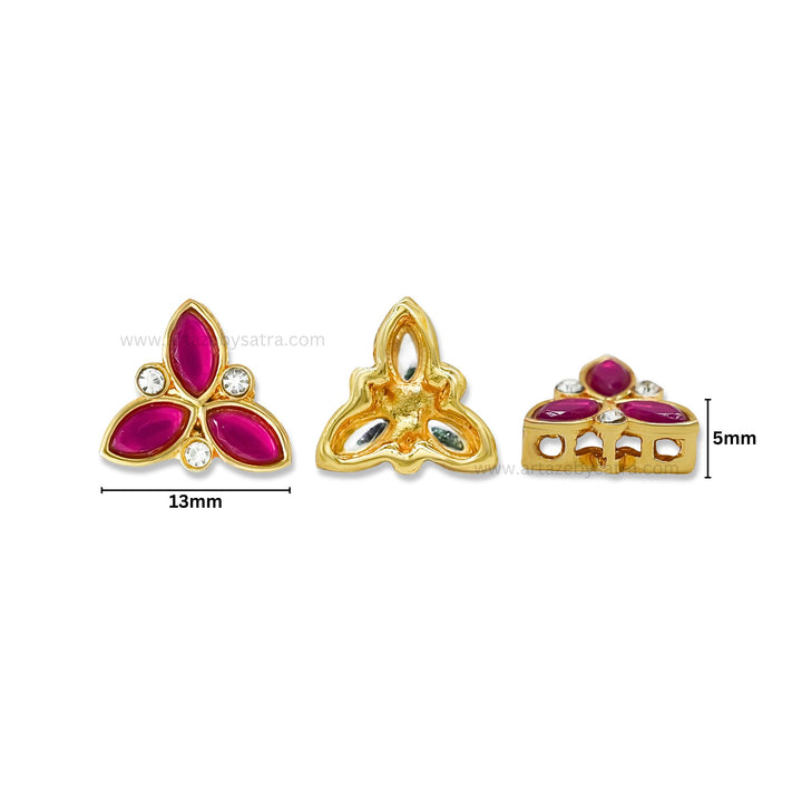 Meenakari Kundan Beads | Size : 13mm | Qty : 12pcs