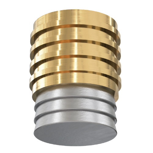 Threadless Pressure Plug - Color: Silver