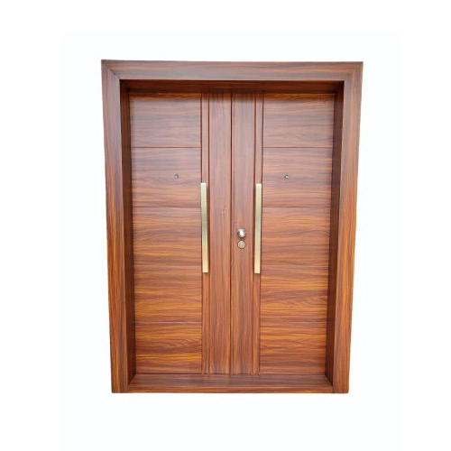 Brown Galvanised Steel Double Door
