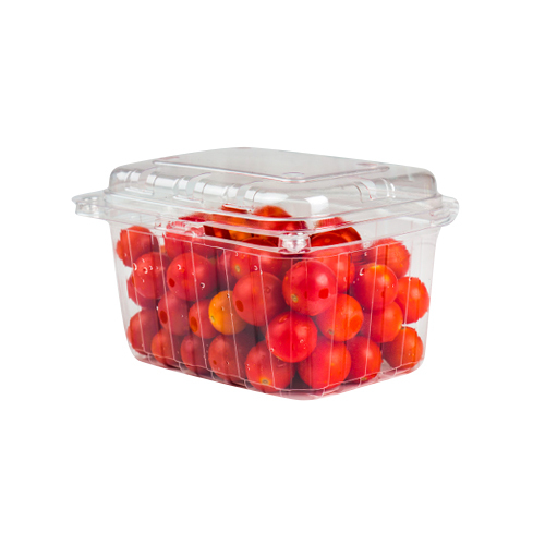 Punnet Hinged Box - Color: Transparent