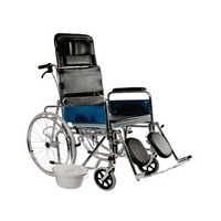 Manual Reclining Commode Wheelchair