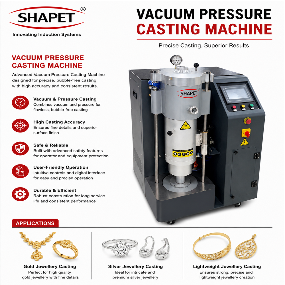 Gold Jewellery Vacuum Pressure Casting Machine - Capacity: 1 Kg