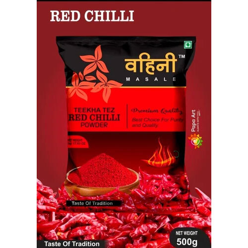 500Gm Vahini Organic Red Chilli Powder - Grade: Food Grade