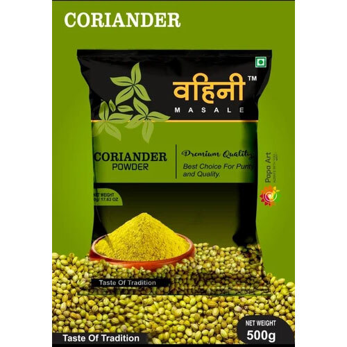 500Gm Vahini Organic Coriander Powder - Color: Green