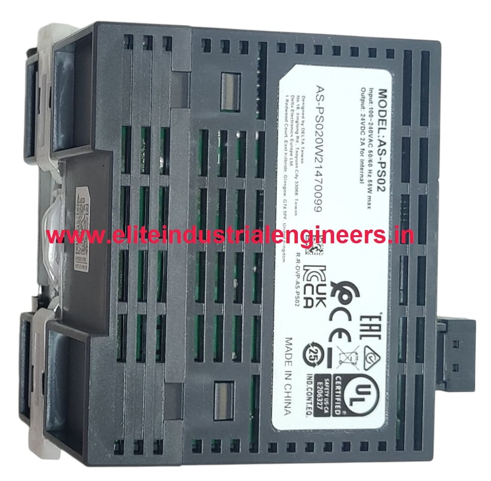 Delta Plc As-ps02 - Input: 100-240 Vac, 50/60hz, 55w Max | Output: 24vdc, 2a For Delta Plc Power Supply Applications
