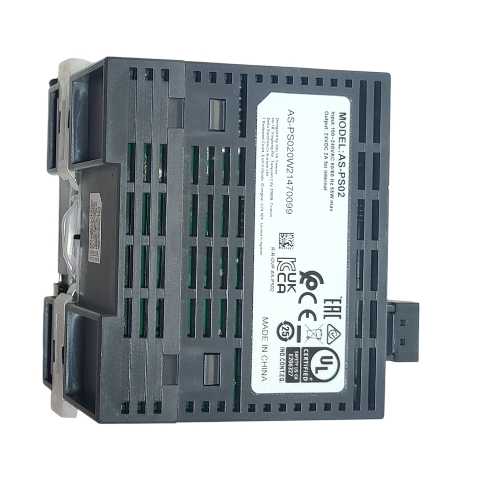 Delta Plc As-ps02 - Input: 100-240 Vac, 50/60hz, 55w Max | Output: 24vdc, 2a For Delta Plc Power Supply Applications