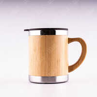 Ne 29 Bamboo Mug With Leak Proof Lid - Capacity: 350 Milliliter (ml)