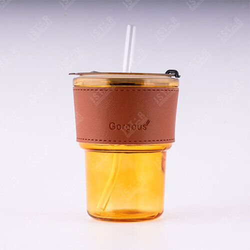 NE 93 Glass Tumbler With Lid And Straw