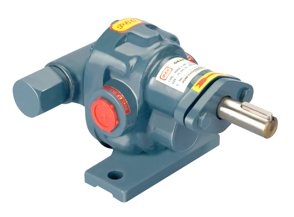 ROTARY GEAR PUMP - Cast Iron, 150x100x75 mm , 50 LPM Flow Rate, 10 bar Pressure, 1450 RPM Speed, 10 mm Shaft Diameter for Industrial Fluid Transfer