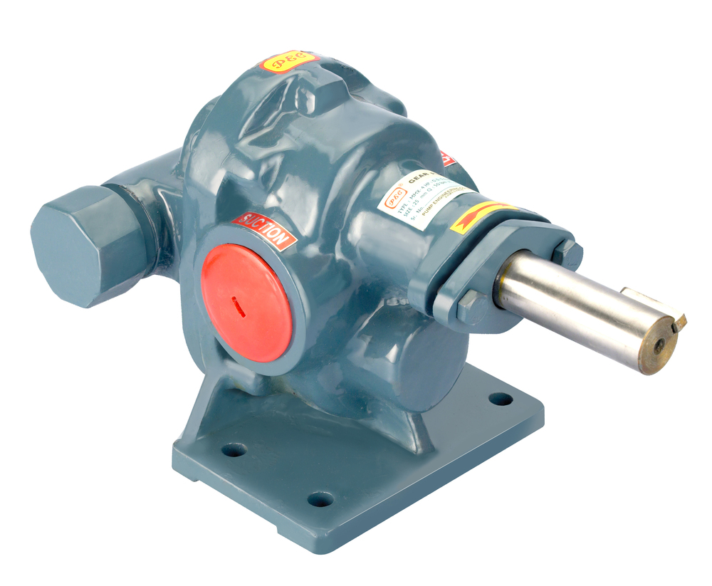 Rotary Gear Pump - Cast Iron, 150x100x75 Mm , 50 Lpm Flow Rate, 10 Bar Pressure, 1450 Rpm Speed, 10 Mm Shaft Diameter For Industrial Fluid Transfer