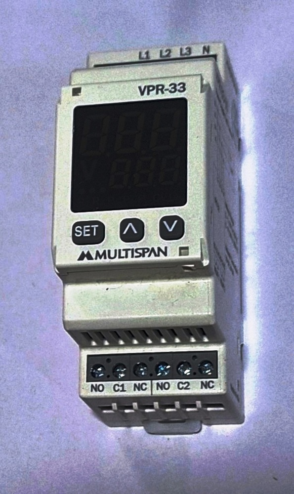 Multispan Vpr 33 00 - Voltage Input 303w/4w, Range 160v-300v Ac (L-n), 260-520v Ac (L-l), Self-powered, 2 Relay Output | Auxiliary Voltage Sensor