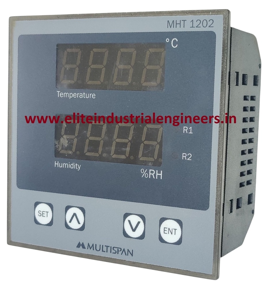 Multispan Mht1202 - Voltage: 100v-250v Ac (Smps) | Output: 2r1c/0, Sensor: Pt100/3w & Humidity Sensor (Rh-85), Range: 0 To 400â°c & 0 To 85% Rh