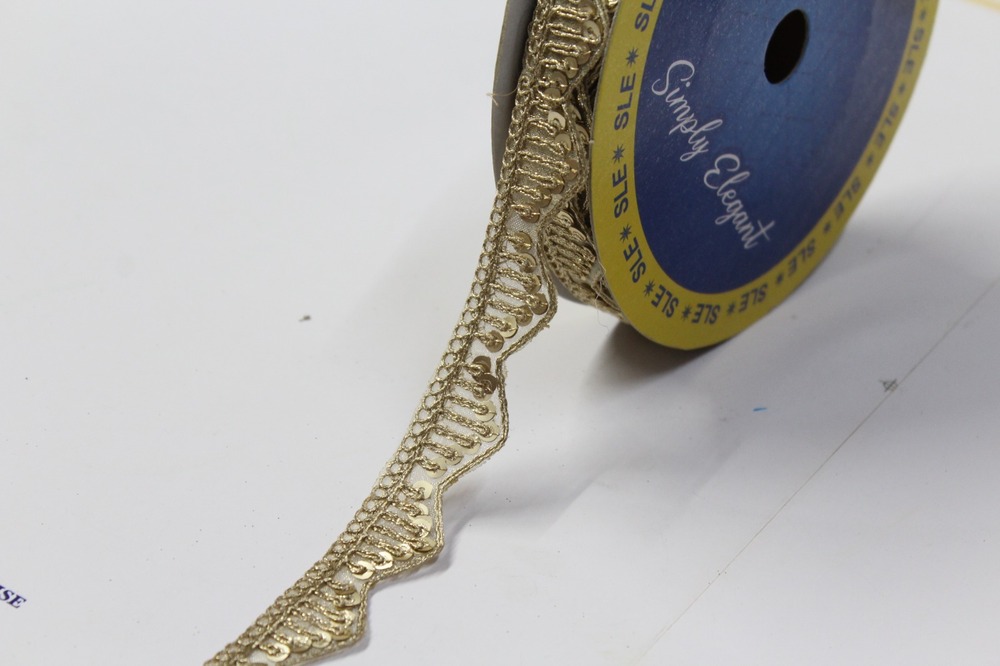 Fancy Golden Embroidery Lace