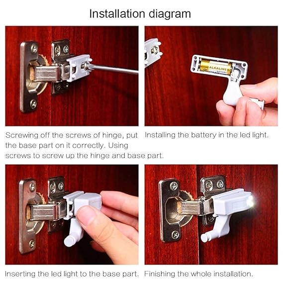 Led Hinge Light - Color: Silver