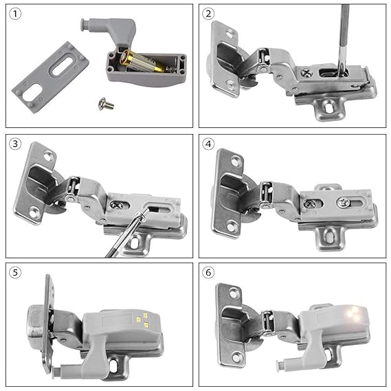 Led Hinge Light - Color: Silver