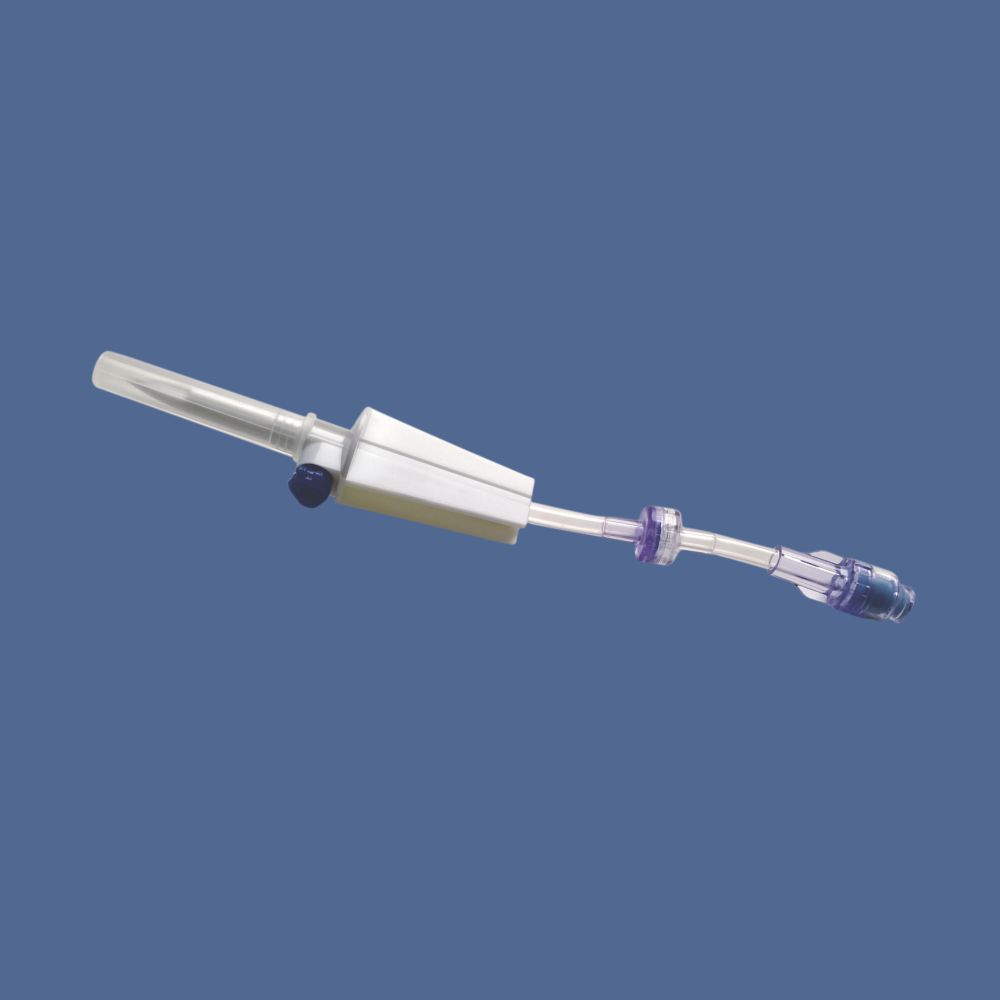 Bag Spike With Needle Free Valve And Back Check Valve - Application: Medical Screening