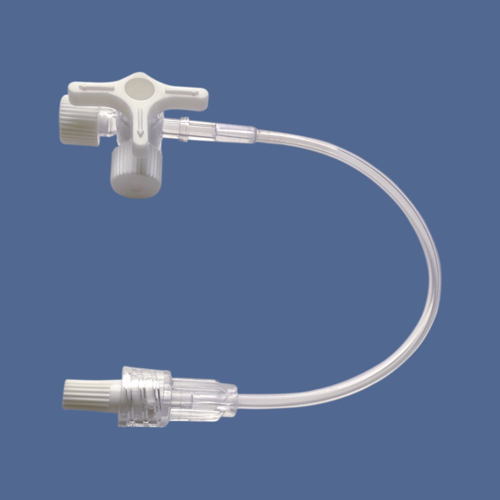 3 - Way stopcock with  Extension Tube and One needle free valve 