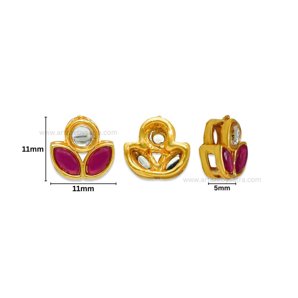 Meenakari Kundan Beads | Size : 11mm | Qty : 12pcs