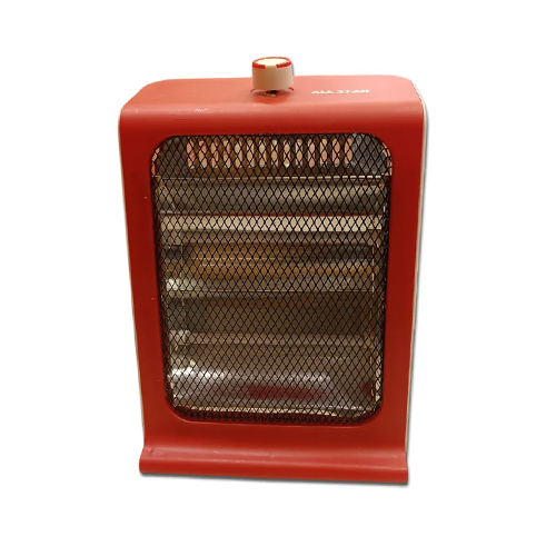 Powerful Energy-Efficient Room Heater With Adjustable Thermostat - Color: Red