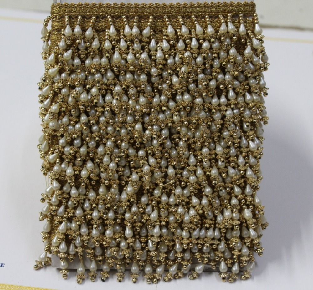 Latkan Moti Lace - Color: Golden