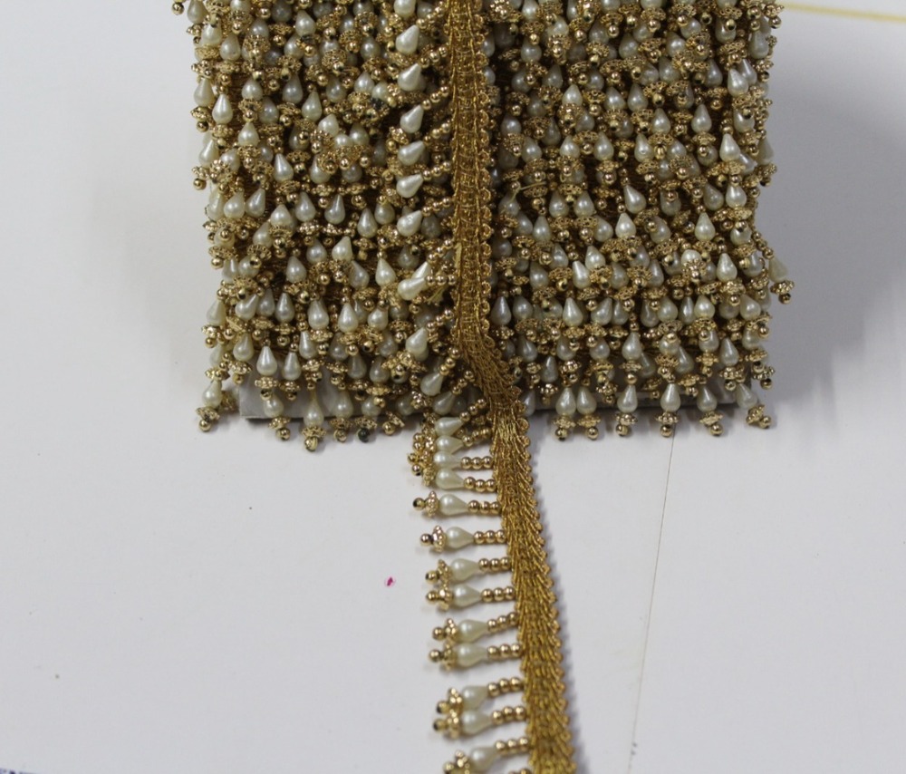 Latkan Moti Lace - Color: Golden