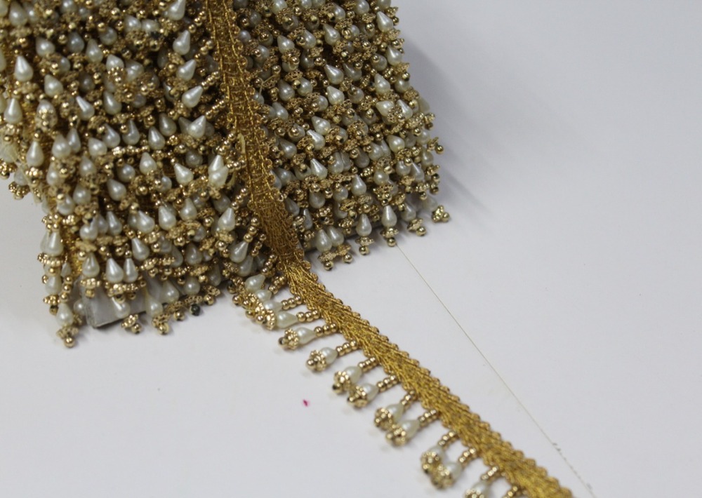 Latkan Moti Lace - Color: Golden