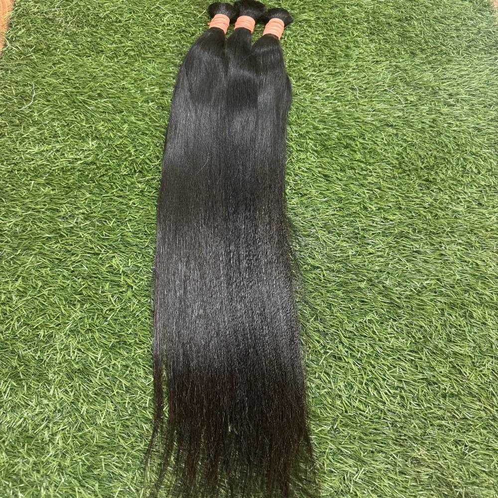 100% Human Straight Hair - Color: Black