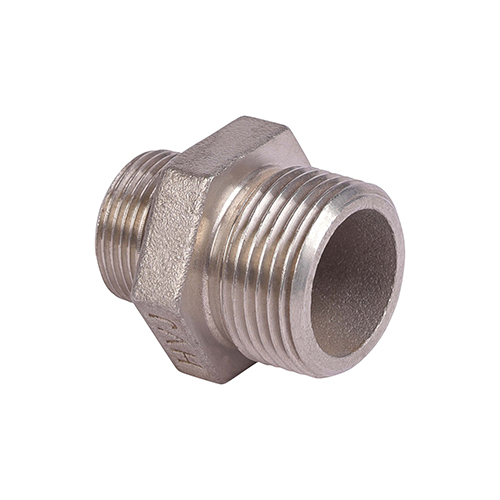 Hex Nipple - Metal Construction, High Rated Pressure, Silver Finish | Durable Pipe Fitting With Warranty
