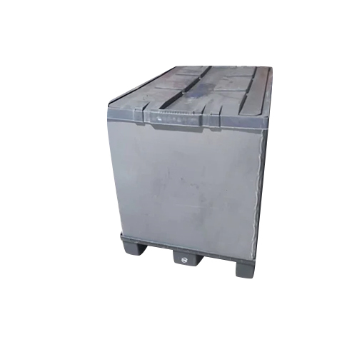 Foldable Plastic Pallet Box - Color: Black