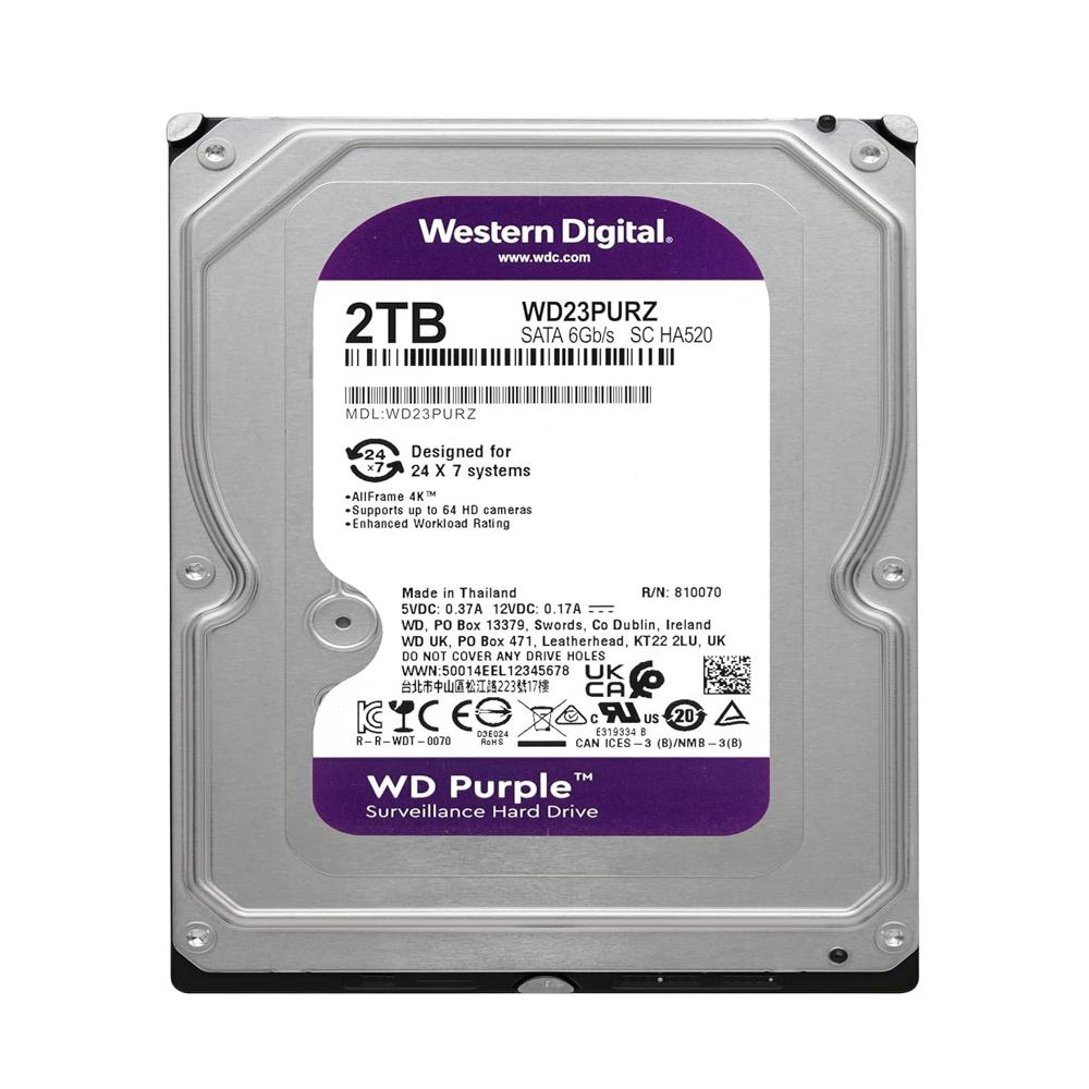 Wd 2tb Hard disk desktop laptop and survillance  