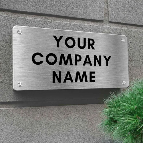 Ss Office Name Plates - Color: Silver