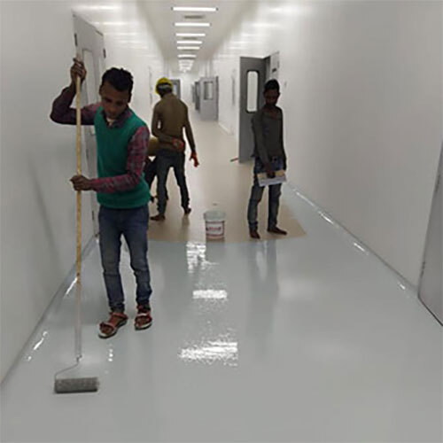 Epoxy Self Leveling Flooring - Color: White