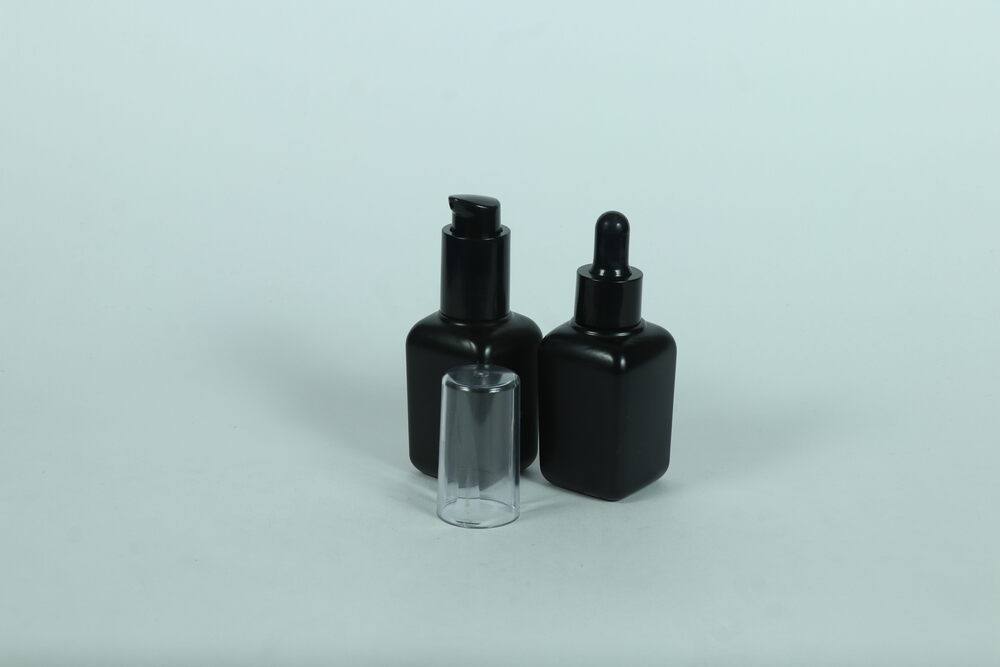 30ml Small Black Matt Dropper Bottle - Glass Material, Round Shape, Matte Finish | Versatile Size And Elegant Design
