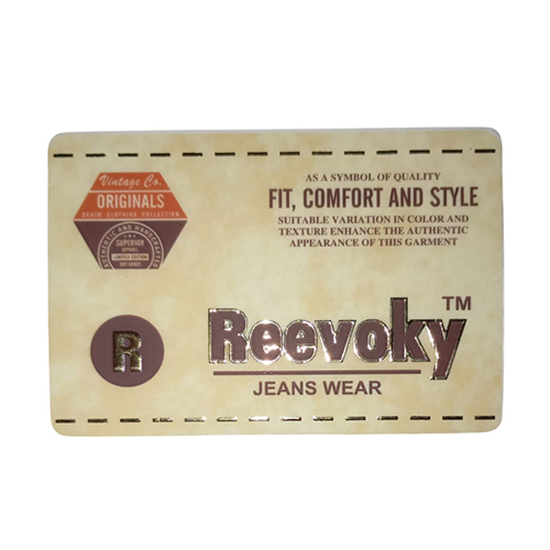 Polyurethane Denim Jeans Label - Coating Type: Coated