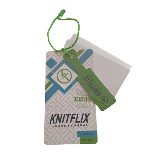 Rectangular Paper Jeans Tag - Coating Type: Coated