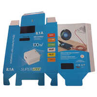 Multicolor Mobile Charger Packaging Box - Finishing: Glossy Lamination