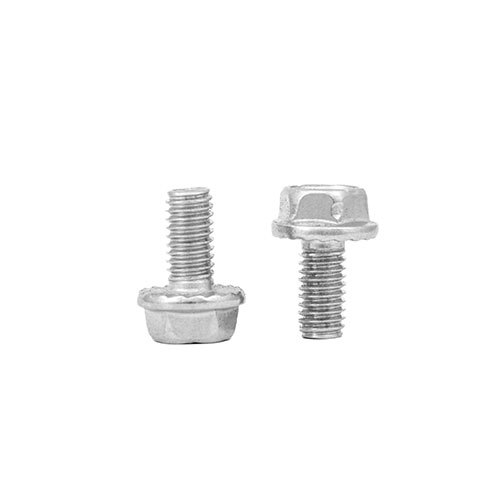 Flange Bolt With Phillips Punch Head Screw - Color: Silver